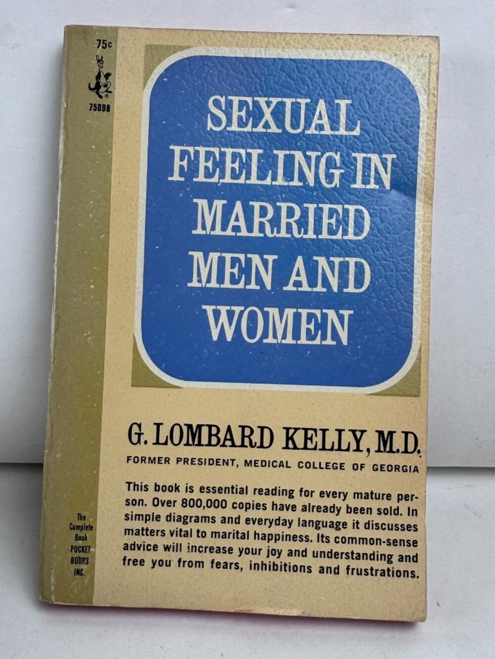 Sexual Feeling in Married Men and Women G Lombard Kelly MD Pocket Books Vintage